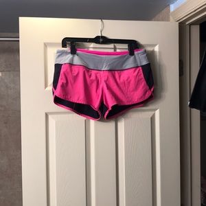 Lululemon 10 speed short pink navy blue gray NWOT